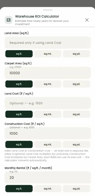 ROI calculator